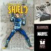 NICK FURY AGENT DU S.H.I.E.L.D. - PISTOLET ELECTRONIC OFFICIEL TOUT METAL AVEC PRESENTOIR, SON ET LUMIERE  (MARVEL™ - SIDESHOW - WINDLASS STUDIOS) 