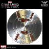 CAPTAIN AMERICA : CIVIL WAR - BOUCLIER OFFICIEL TOUT METAL + SUPPORT BOIS (MARVEL -WINDLASS STUDIOS)