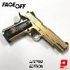 FACE/OFF (VOLTE FACE) - PISTOLET COLT 1911 RAVEN CUSTOM TOUT METAL GOLD 18K LIMITED EDITION (NUPROL AIRSOFT)