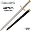 EXCALIBUR (1981) - REPLIQUE EPEE FORGE MAIN "AFFUTEE TRANCHANT" AVEC FOURREAU (PRACTICAL BATTLE READY - REPRODUCTION LEGACY ARMS)