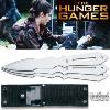 HUNGER GAMES (THE) - "CLOVE" SET DE 3 COUTEAUX A LANCER OFFICIEL (CLOVE THROWING KNIFE SET OFFICIAL - JACKET MODELE - UNITED CUTLERY BRANDS)