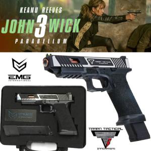 JOHN WICK 3 : PARABELLUM - PISTOLET EMG TARAN TACTICAL INNOVATIONS GLOCK G34 LICENCE OFFICIELLE LIMITED EDITION + MALLETTE (VERSION BI-COLOR)