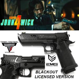 JOHN WICK 4 - PISTOLET EMG PIT VIPER GBB TARAN TACTICAL INNOVATIONS LICENCE OFFICIEL LIMITED EDITION ("BLACKOUT VERSION" AVEC CERTIFICAT D'AUTHENTICITE)