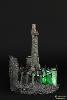 LOTR (LE SEIGNEUR DES ANNEAUX) - WITCH-KING CASQUE DU ROI SORCIER OFFICIEL ECHELLE 1/1  LIMITED EDITION + SUPPORT SCULPTURE TOUR DE MINAS MORGUL AVEC ECLAIRAGE LED (PURE ARTS - SIDESHOW)