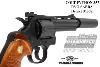 NICKY LARSON / CITY HUNTER - REVOLVER COLT PYTHON 357 OFFICIEL "RYO SAEBA MODEL" + SILENCIEUX DELUXE EDITION AVEC SUPPORT & 6 CARTOUCHES À AMORCE (SOUS LICENCE TANAKA WORKS)