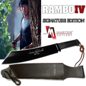  RAMBO IV - MACHETTE OFFICIELLE SIGNATURE EDITION (VERSION NOIR - MASTER CUTLERY - HOLLYWOOD COLLECTIBLES GROUP)