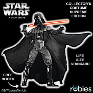 STAR WARS - DARK VADOR SUPREME COSTUME OFFICIEL TAILLE STANDARD + "BOTTES OFFERTES" (RUBIE'S COLLECTOR)