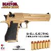 DEADPOOL 3 : DEADPOOL & WOLVERINE - PISTOLET OFFICIEL DESERT EAGLE .50AE "BRIGHT GOLD" AVEC EJECTION DE DOUILLES & AMORCES LIMITED EDITION + MALLETTE (SOUS LICENCE IMPORT JAPAN TANAKA WORKS)