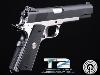 TERMINATOR 2 - PISTOLET OFFICIEL LIMITED EDITION BICOLORE TOUT METAL AVEC MALLETTE (LICENSED NOVAK NEXT 1911 - SOCOM GEAR)