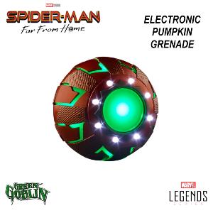 Réplique Bombe-Citrouille Green Goblin – Cosplay Spider-Man No Way Home – Effets Lumière & Son – Accessoire Marvel Legends – Dès 14 Ans