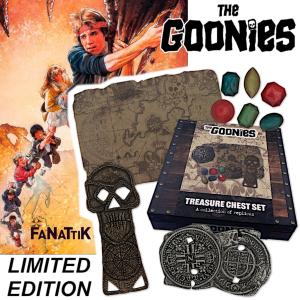 GOONIES (THE) - TREASURE SET : CLÉ EN METAL "COPPER BONES" + DOUBLON EN METAL + PIERRES PRECIEUSES + CARTE DU TRESOR OFFICIELS LIMITED EDITION PROP REPLICA ECHELLE 1:1 (FANATTIK)
