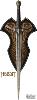 THE HOBBIT - DAGUE DE MORGUL OFFICIELLE + SUPPORT BOIS DELUXE (NAZGUL BLADE - UNITED CUTLERY BRANDS)