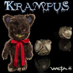 KRAMPUS - AUTHENTIC MOVIE PROP REPLICA OFFICIELLE PELUCHE TEDDY BEAR KLAUE ET CLOCHETTE (WETA)