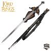 LOTR (LE SEIGNEUR DES ANNEAUX) - ANDURIL REPLIQUE NON-OFFICIELLE EPEE DU ROI ARAGORN ELESSAR AVEC SUPPORT PLAQUE DELUXE & FOURREAU SIMILICUIR DELUXE (REPRODUCTION ART REPLICAS)