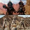 STAR WARS - REPLIQUE BLASTER MOUSQUET TATOOINE TOUT METAL ET BOIS VERITABLE (REPRODUCTION VERSION DENIX)
