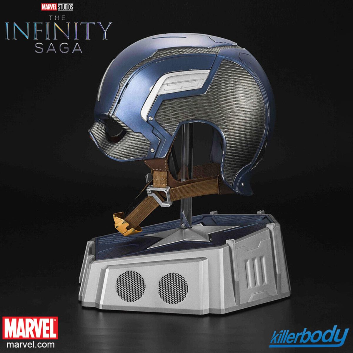 CAPTAIN AMERICA - CASQUE INTEGRAL OFFICIEL + SUPPORT ENCEINTE BLUETOOTH  (MARVEL ™ - KILLERBODY)