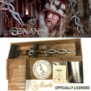 CONAN - DAGUE SERPENT OFFICIELLE MARTO LIMITED EDITION NUMEROTEE AVEC UNE "POINTE CASSEE VENDUE DANS L'ETAT" ! ("THULSA DOOM DAGGER" - SOUS LICENCE MARTO/20TH CENTURY FOX)