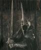 LOTR (LE SEIGNEUR DES ANNEAUX) - WITCH-KING, EPEE DU ROI SORCIER OFFICIELLE + SUPPORT BOIS (UNITED CUTLERY)