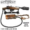  STAR WARS - STORMTROOPER SHOCK BLASTER CA-87 TOUT METAL "PATINEE" & BOIS VERITABLE AVEC MUSETTE A MUNITION EN CUIR (VERSION AIRSOFT RWA - PROTOTYPE PIECE UNIQUE)