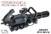 TERMINATOR 2 - MITRAILLEUSE AUTOMATIQUE VULCAN M134-A2 OFFICIELLE TOUT METAL (LONG MACHINE GUN - AIRSOFT - CLASSIC ARMY)