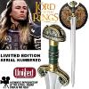 LOTR (LE SEIGNEUR DES ANNEAUX) - "PRINCE THEODRED" EPEE DU PRINCE OFFICIELLE LIMITED EDITION INDIVIDUALLY SERIAL NUMBERED (UNITED CUTLERY BRANDS)