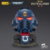WARHAMMER 40,000: SPACE MARINE 2 - CASQUE ULTRAMARINES CAPTAIN MKX OFFICIEL ECHELLE 1/1 LIMITED EDITION AVEC ECLAIRAGE LEDS & SUPPORT DELUXE (SOUS LICENCE WARHAMMER 40,000™ - JOYTOY™)