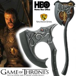 GAME OF THRONES - HACHE EURON GREYJOY OFFICIELLE NUMEROTEE LIMITED EDITION AVEC LAME ACIER CARBONE