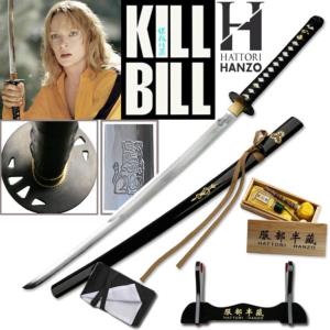 KILL BILL - THE BRIDE (LA MARIEE) KATANA : PACK OFFICIEL HATTORI HANZO SABRE FORGE MAIN (PRACTICAL - LICENCE HATTORI HANZO)