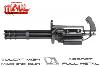 STAR WARS (SERIE) : MAUL SHADOW LORD - MITRAILLEUSE ICARUS AUTOMATIQUE VULCAN M134-A2 OFFICIELLE TOUT METAL "HEAVY ROTARY BLASTER CANNON" (LONG MACHINE GUN - AIRSOFT - CLASSIC ARMY)