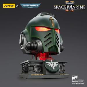 WARHAMMER 40,000: SPACE MARINE 2 - CASQUE ULTRAMARINES DARK ANGELS OFFICIEL ECHELLE 1/1 LIMITED EDITION AVEC ECLAIRAGE LEDS & SUPPORT DELUXE (SOUS LICENCE WARHAMMER 40,000™ - JOYTOY™)
