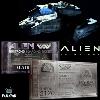 ALIEN - CARTE D'EMBARQUEMENT DE L'USCSS NOSTROMO (TICKET PLAQUE ARGENT) OFFICIELLE PROP REPLICA ECHELLE 1:1 NUMEROTE LIMITED EDITION (20TH CENTURY FOX™)