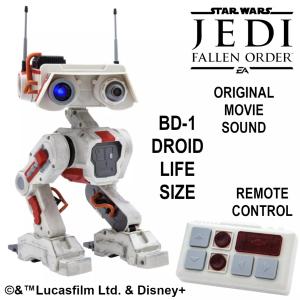 STAR WARS - DROID BD-1 OFFICIEL ECHELLE 1/1 TELECOMMANDÉ AVEC ECLAIRAGE & SONS ORIGINAUX (LICENCE LUCASFILM™ LTD. & DISNEY)