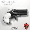 BATMAN RETURNS - PISTOLET DERRINGER CATWOMAN TOUT METAL CHROMÉ (MAXTACT AIRSOFT)