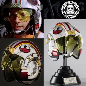 STAR WARS - CASQUE MOULAGE D'ORIGINE LUKE SKYWALKER OFFICIEL SIGNATURE EDITION AVEC SUPPORT DELUXE