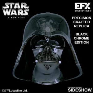 STAR WARS - CASQUE DARK VADOR OFFICIEL "PRECISION CRAFTED REPLICA - BLACK CHROME EDITION" (EFX COLLECTIBLES - SIDESHOW - LUCASFILM LTD™)