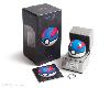 POKEMON - SUPER BALL (GREAT BALL) TOUT METAL OFFICIEL AVEC PRESENTOIR ET FONCTION ELETRONIQUE (DIE CAST - THE WAND COMPAGNY LTD.)