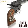 POUR UNE POIGNEE DE DOLLARS (A FISTFULL OF DOLLARS) - REPLIQUE REVOLVER COLT 45 SAA PEACEMAKER TOUT METAL AVEC SERPENTS SUR LA CROSSE (REPRODUCTION VERSION DENIX)