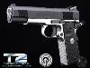 TERMINATOR 2 - PISTOLET OFFICIEL LIMITED EDITION BICOLORE TOUT METAL AVEC MALLETTE (LICENSED NOVAK NEXT 1911 - SOCOM GEAR)