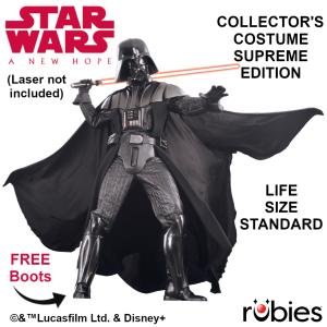 STAR WARS - DARK VADOR SUPREME EDITION COSTUME OFFICIEL TAILLE STANDARD + "BOTTES OFFERTES" (SOUS LICENSE LUCASFILM LTD™ - RUBIE'S COLLECTOR)