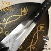 LOTR (LE SEIGNEUR DES ANNEAUX) - ANDURIL REPLIQUE NON-OFFICIELLE EPEE DU ROI ARAGORN ELESSAR LAME "AFFUTEE " FORGE MAIN AVEC SUPPORT BOIS (REPRODUCTION ART REPLICAS / WINDLASS STEELCRAFTS)