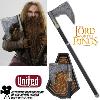 LOTR (LE SEIGNEUR DES ANNEAUX) - GIMLI HACHE OFFICIELLE (BEARDED AXE - UNITED CUTLERY BRANDS)