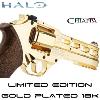 HALO - SOREN-066 REVOLVER OFFICIEL TOUT METAL PLAQUÉ OR 18K LIMITED EDITION (CHIAPPA FIREARMS AIRSOFT)