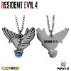 RESIDENT EVIL 4 - PACK OFFICIEL : COLLIER PENDENTIF ASHLEY GRAHAM + MEDAILLON MENDEZ + CLE WAYSHRINE + CLE INSIGNIA OFFICIELS LIMITED EDITION PROP REPLICA ECHELLE 1:1 (CAPCOM / FANATTIK)