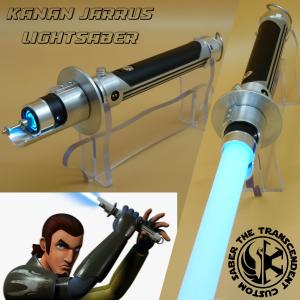 STAR WARS - SABRE LASER KANAN JARRUS AVEC MALLETTE ALUMINIUM (PRACTICAL - LAME AMOVIBLE - COULEUR DE LAME INTERCHANGEABLE - EFFETS SONORES & LUMIERES MULTIPLES)