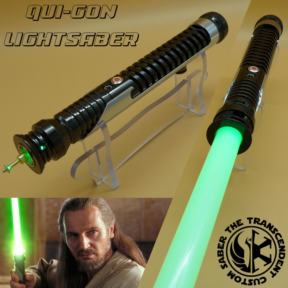 STAR WARS - SABRE LASER QUI-GON AVEC MALLETTE ALUMINIUM (PRACTICAL - LAME  AMOVIBLE - COULEUR DE LAME INTERCHANGEABLE 