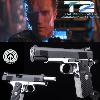 TERMINATOR 2 - PISTOLET OFFICIEL LIMITED EDITION BICOLORE TOUT METAL AVEC MALLETTE (LICENSED NOVAK NEXT 1911 - SOCOM GEAR)
