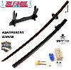 BLEACH (MANGA) - REPLIQUE SABRE KATANA LAME "DAMAS NOIR & ROUGE" FORGE MAIN LIMITED EDITION (REPRODUCTION ART REPLICAS / WINDLASS STEELCRAFTS)
