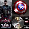 CAPTAIN AMERICA : CIVIL WAR - BOUCLIER OFFICIEL TOUT METAL + SUPPORT BOIS (MARVEL -WINDLASS STUDIOS)