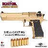 DEADPOOL 3 : DEADPOOL & WOLVERINE - PISTOLET OFFICIEL DESERT EAGLE .50AE "BRIGHT GOLD" AVEC EJECTION DE DOUILLES & AMORCES LIMITED EDITION + MALLETTE (SOUS LICENCE IMPORT JAPAN TANAKA WORKS)