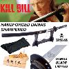KILL BILL - KATANA DE BILL : PACK SABRE "LAME DAMAS" FORGE MAIN LIMITED EDITION (KATANA PRACTICAL AVEC GRAVURE - REPRODUCTION ART REPLICAS / WINDLASS STEELCRAFTS)